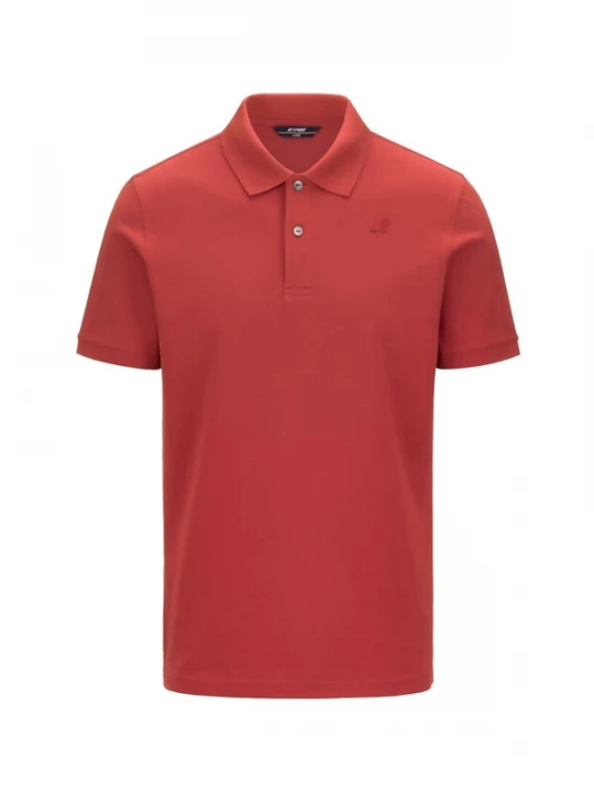 Foto van product K-Way Shirt 'K-WAY AMEDEE PIQUE SLIM T-Shirt e Polo' rood