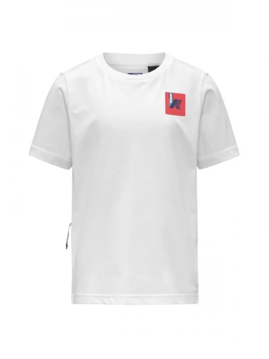 Foto van product K-Way Shirt 'K-WAY KIDS P.LEONIDE COLORFUL SQUARE T-SHIRT' wit