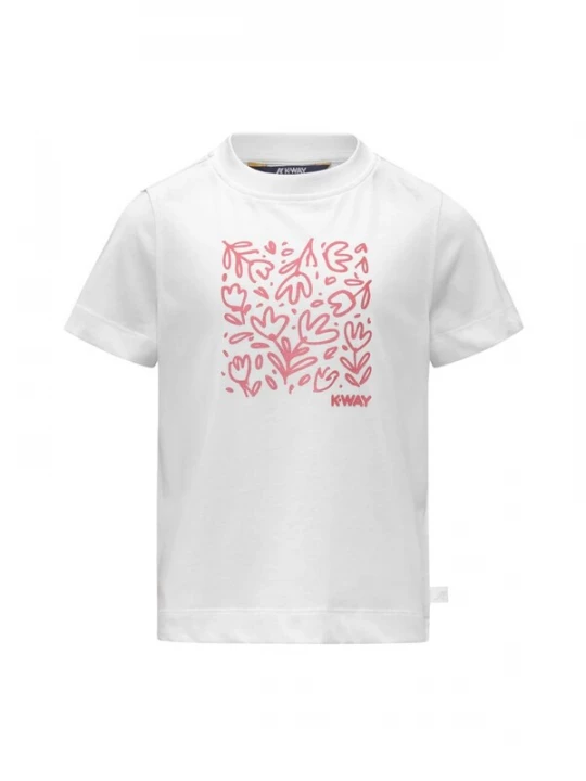 Foto van product K-Way Shirt 'K-WAY KIDS P.MELIS FLEURS JERSEY T-SHIRT' wit