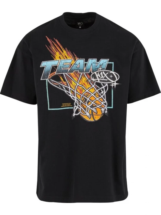 Foto van product K1X Shirt 'Basketball Comet' lichtblauw / lichtoranje / zwart / wit