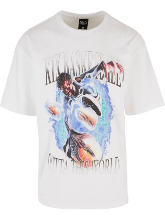 Foto van product K1X Shirt 'Bootleg' lichtblauw / basaltgrijs / oranje / wit