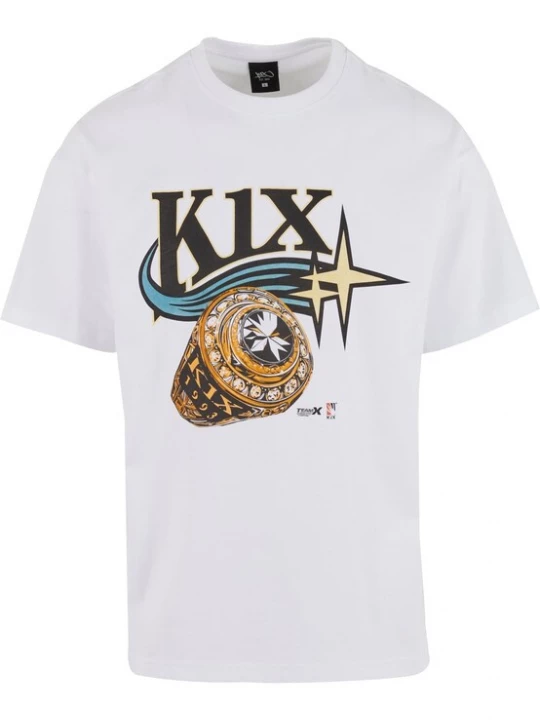 Foto van product K1X Shirt 'Stars Ring' turquoise / goudgeel / zwart / wit