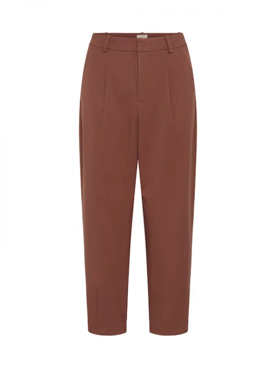 Foto van product Kaffe Bandplooibroek 'KAMerle' cognac