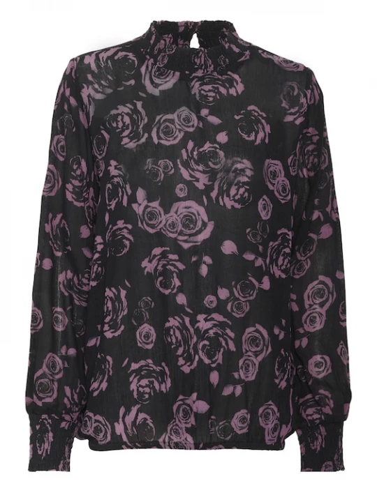 Foto van product Kaffe Blouse 'Afay' orchidee / zwart