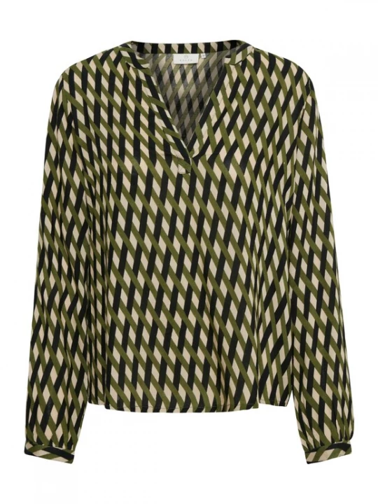 Foto van product Kaffe Blouse 'Ajana' beige / kaki / zwart