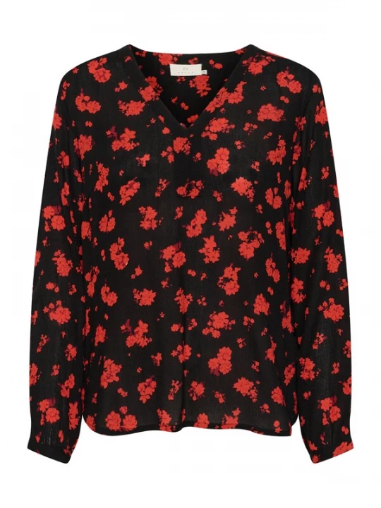 Foto van product Kaffe Blouse 'Amber' rood / zwart
