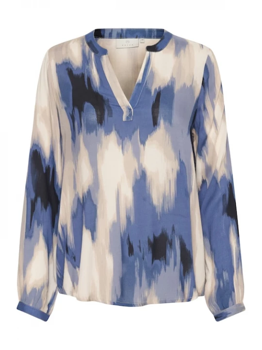 Foto van product Kaffe Blouse 'Beathe' beige / blauw / zwart