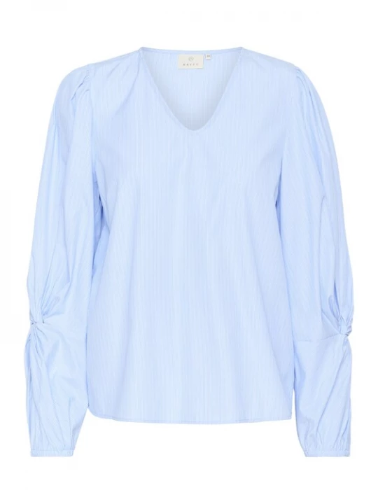 Foto van product Kaffe Blouse 'Emma' hemelsblauw / wit