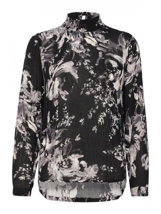 Foto van product Kaffe Blouse 'KA Amber' grijs / donkergrijs / zwart