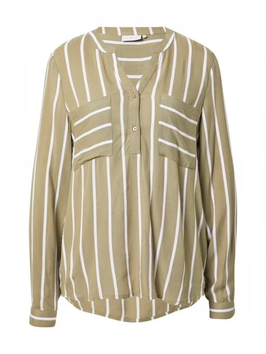 Foto van product Kaffe Blouse 'KA Babara' kaki / wit