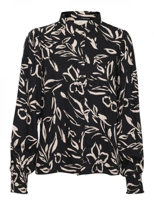Foto van product Kaffe Blouse 'KA Forrest' beige / zwart