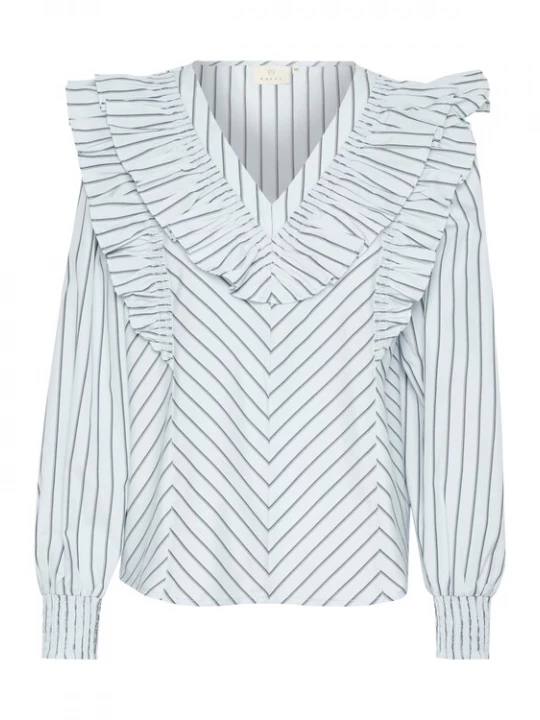 Foto van product Kaffe Blouse 'KA Jerrie' lichtblauw / zwart
