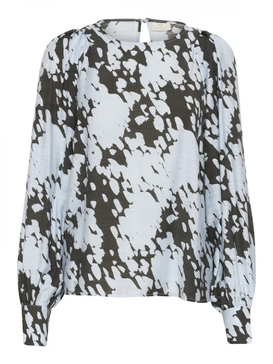 Foto van product Kaffe Blouse 'KA Louise' blauw / donkergrijs