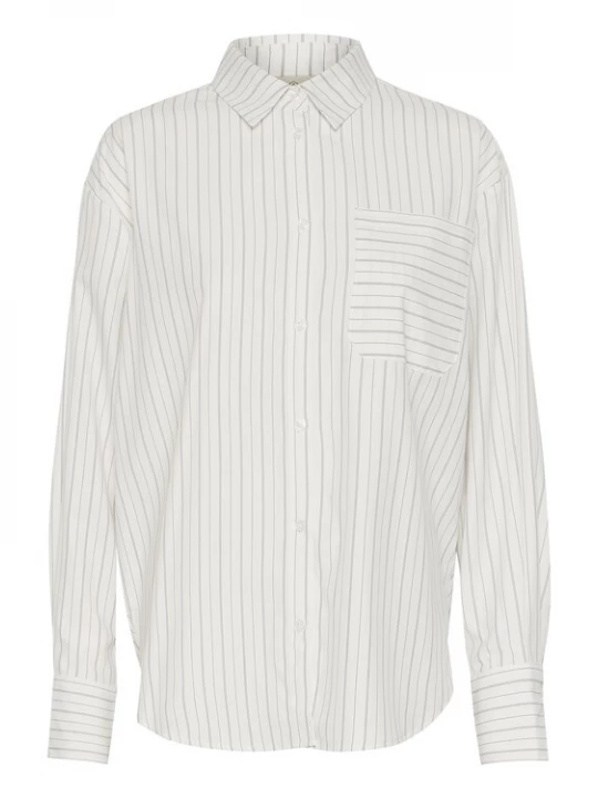 Foto van product Kaffe Blouse 'KA Tara' grijs / wit