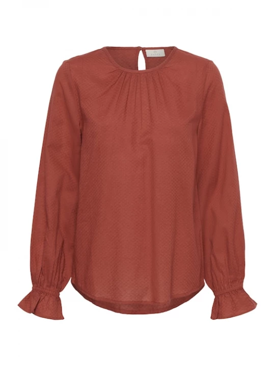 Foto van product Kaffe Blouse 'KAAmalia' kastanjebruin