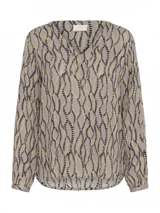 Foto van product Kaffe Blouse 'KAAmber' chamois / grijs / taupe / zwart