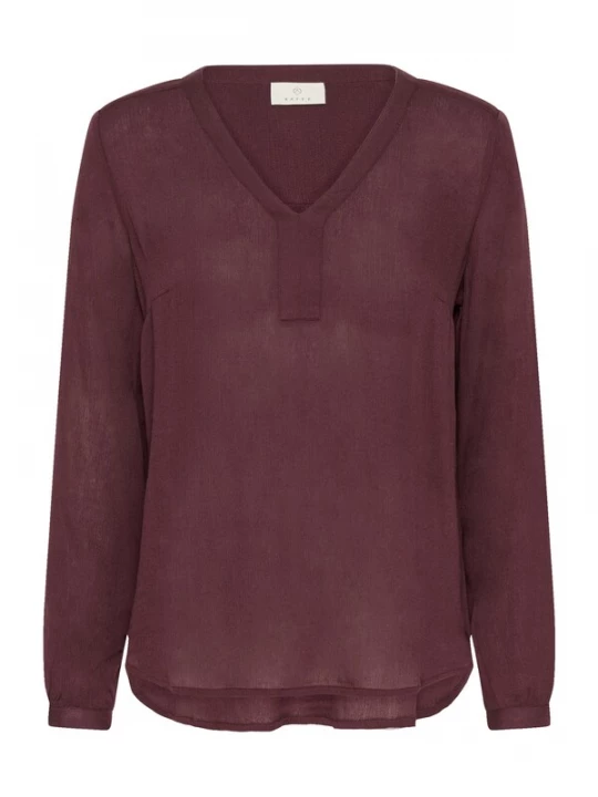 Foto van product Kaffe Blouse 'KAamber' kastanjebruin