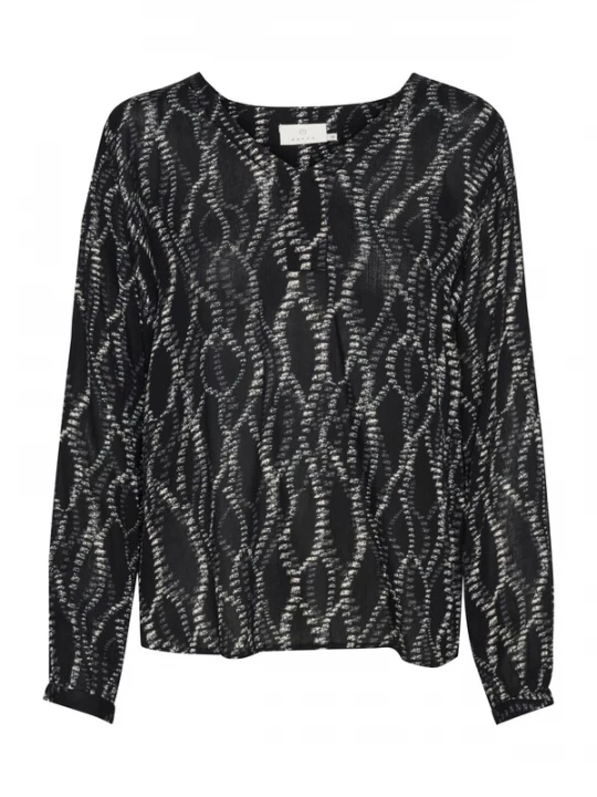 Foto van product Kaffe Blouse 'KAAmber' zwart / offwhite