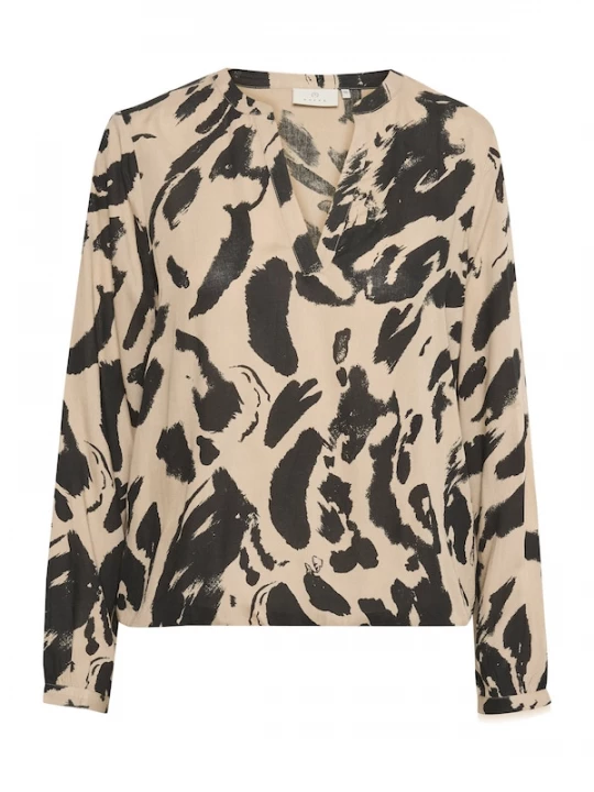 Foto van product Kaffe Blouse 'KADitte' beige / zwart