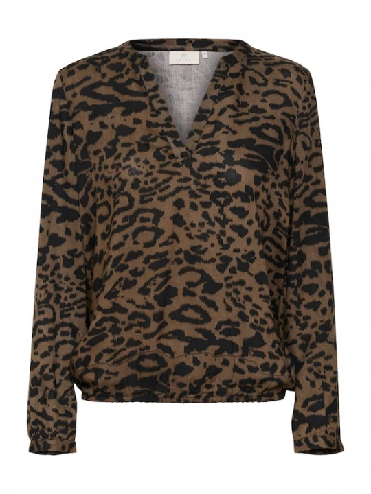 Foto van product Kaffe Blouse 'KADitte' bruin / zwart