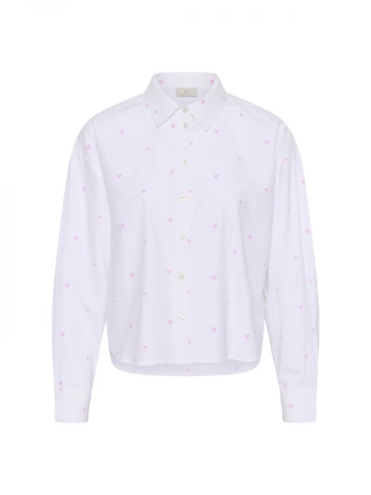 Foto van product Kaffe Blouse 'KAGiulia' pastelroze / wit