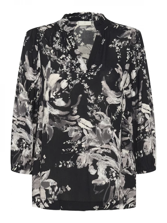 Foto van product Kaffe Blouse 'KAIsa' grijs / zwart / wit