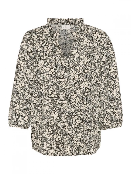 Foto van product Kaffe Blouse 'KAKatrine' lichtbeige / zwart