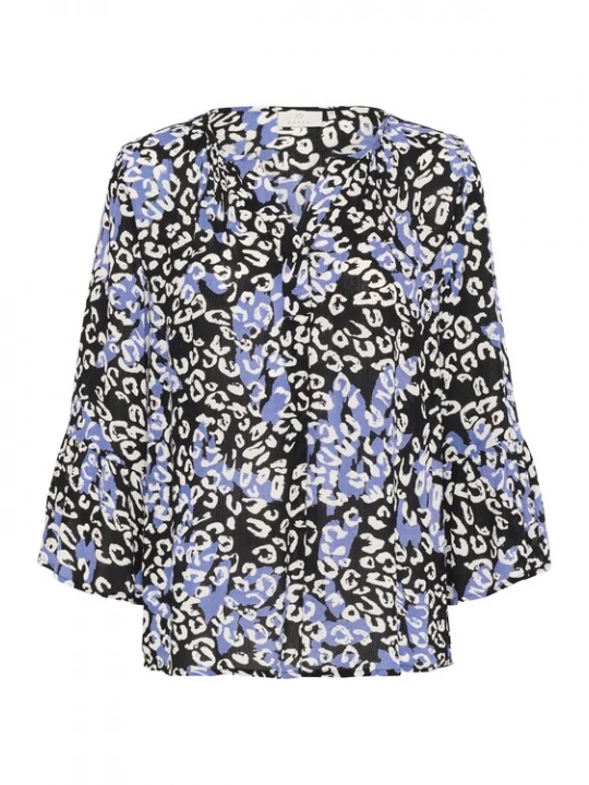 Foto van product Kaffe Blouse 'KALea' marine / duifblauw / wit