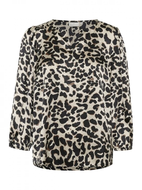 Foto van product Kaffe Blouse 'KAmagda' beige / mokka