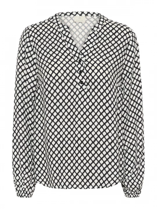 Foto van product Kaffe Blouse 'KAMathilde' donkerblauw / wit