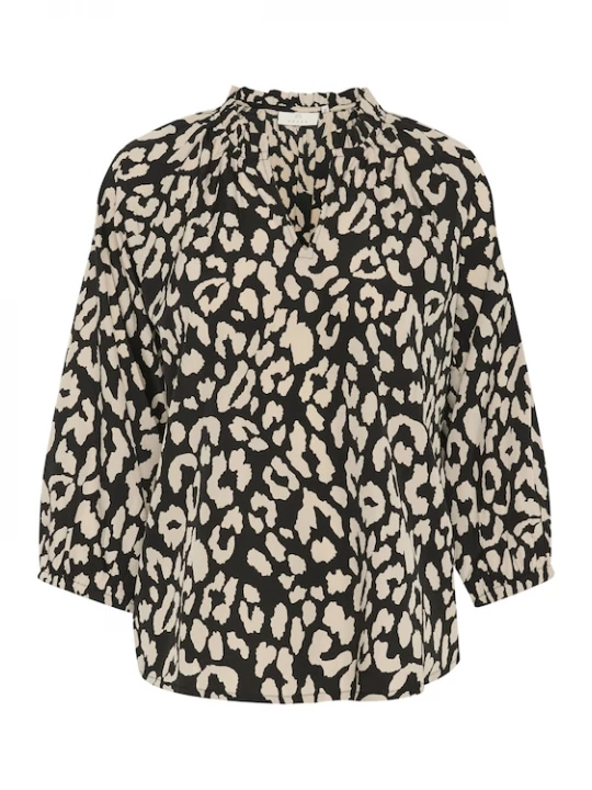 Foto van product Kaffe Blouse 'KASandy' beige / zwart