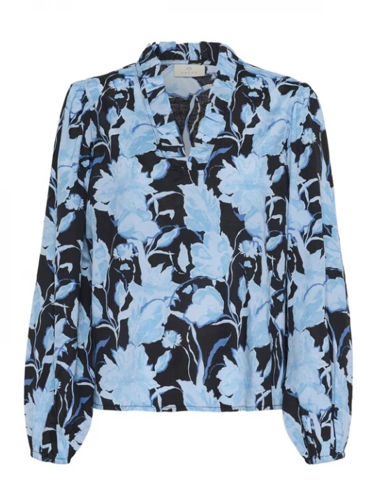 Foto van product Kaffe Blouse 'KAsasia' blauw / lichtblauw / zwart