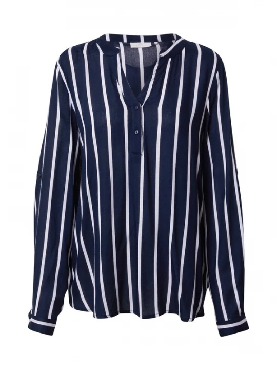 Foto van product Kaffe Blouse 'KAstridy' marine / wit