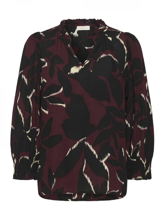Foto van product Kaffe Blouse 'Linda' crème / merlot / zwart