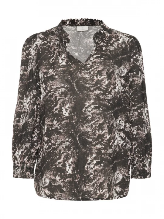 Foto van product Kaffe Blouse 'Linda' greige / zwart / wit