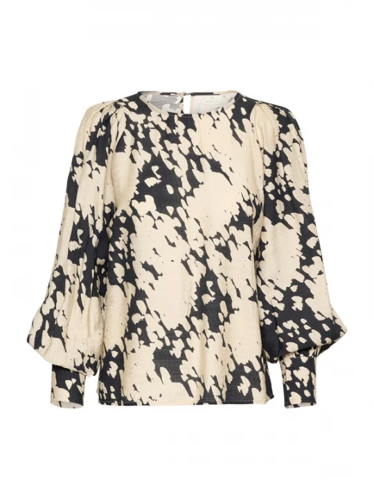 Foto van product Kaffe Blouse 'Louise' beige / zwart