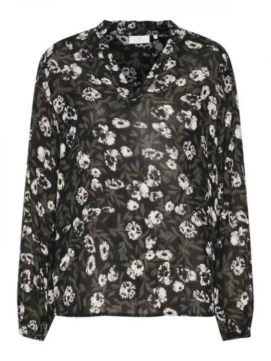 Foto van product Kaffe Blouse 'Margit' groen / wit