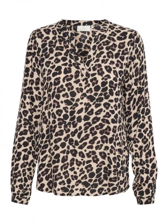 Foto van product Kaffe Blouse 'Marta' beige / bruin / zwart