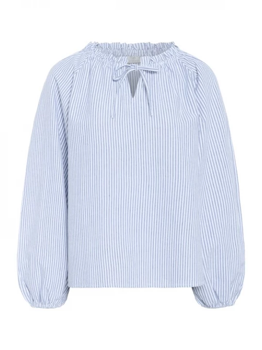 Foto van product Kaffe Blouse 'Nelly' lichtblauw / wit
