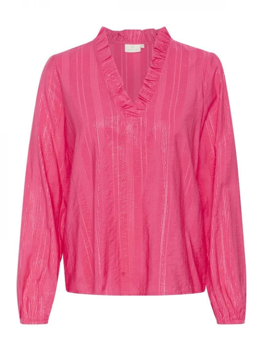 Foto van product Kaffe Blouse 'Sanni' pink / zilver