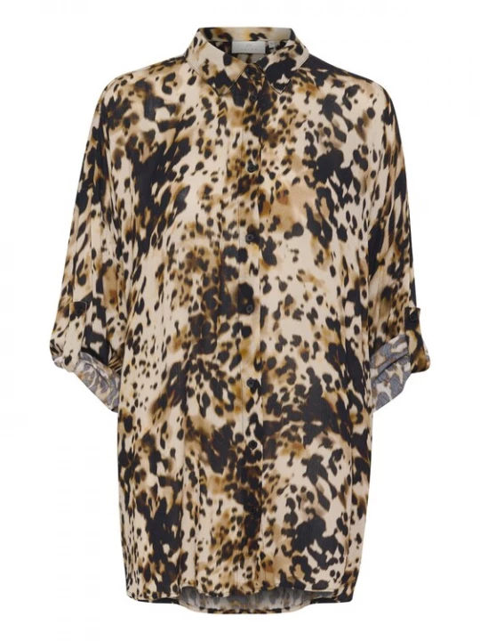 Foto van product Kaffe Blouse 'Thora' beige / bruin / zwart