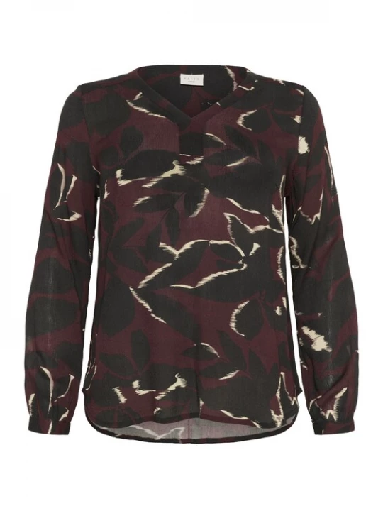 Foto van product KAFFE CURVE Blouse 'Ami' braam / zwart / wit
