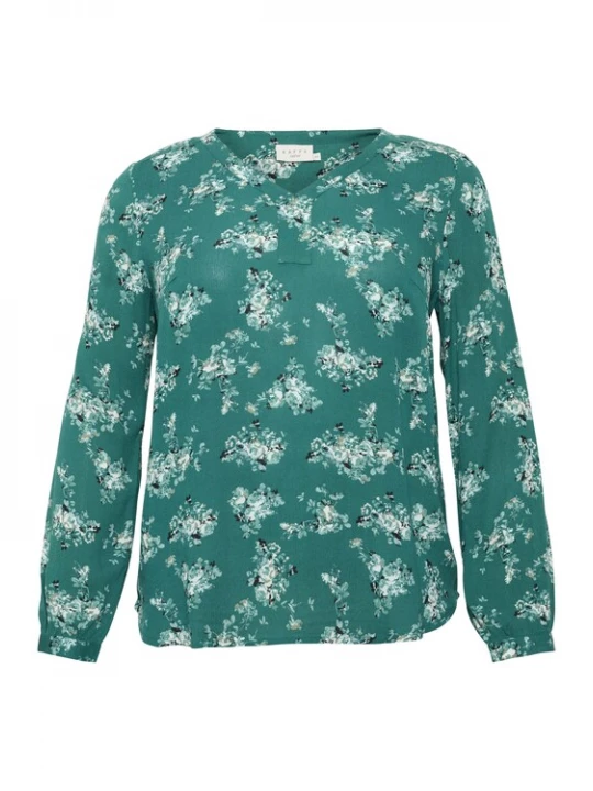 Foto van product KAFFE CURVE Blouse 'Ami' groen / gemengde kleuren