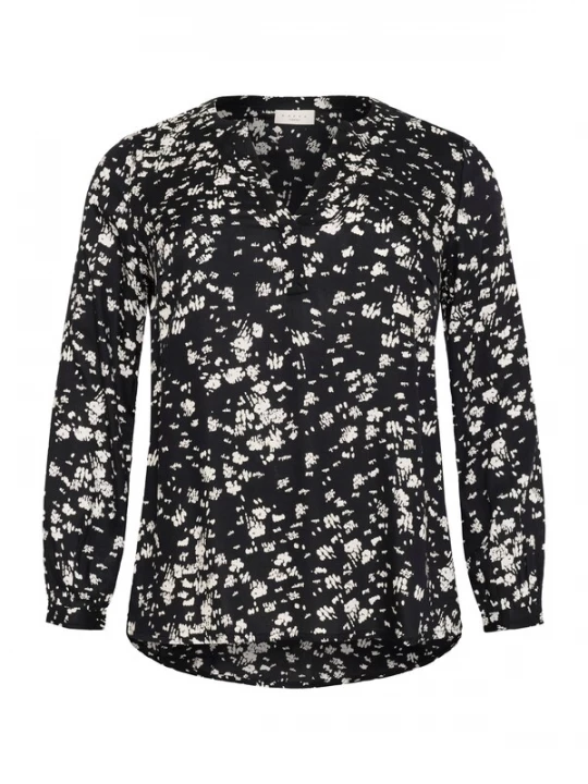 Foto van product KAFFE CURVE Blouse 'Bella' zwart / wit
