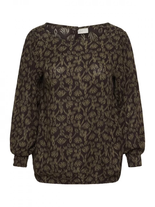 Foto van product KAFFE CURVE Blouse ' ' bruin / lichtbruin