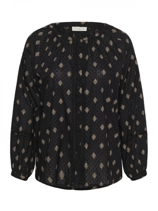 Foto van product KAFFE CURVE Blouse bruin / zwart