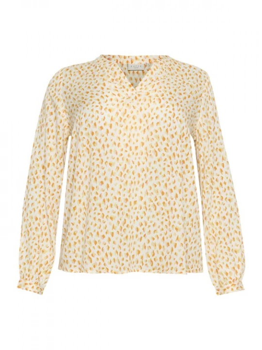 Foto van product KAFFE CURVE Blouse 'Jalu' oranje / wit
