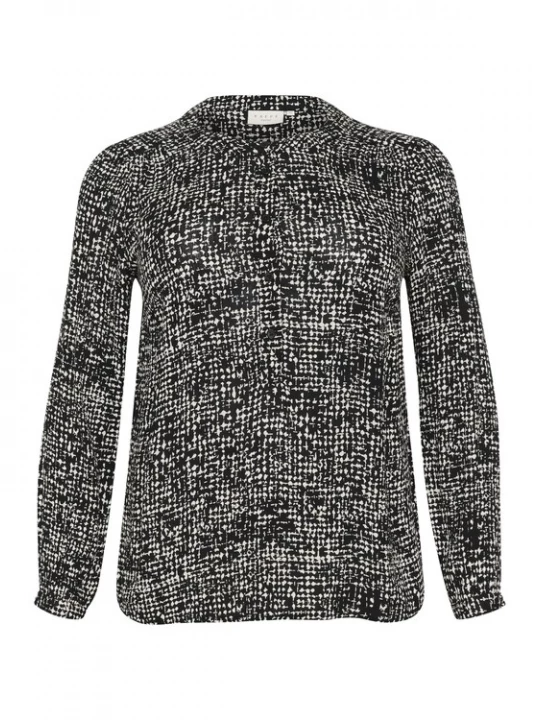 Foto van product KAFFE CURVE Blouse 'KA Mila' zwart / wit