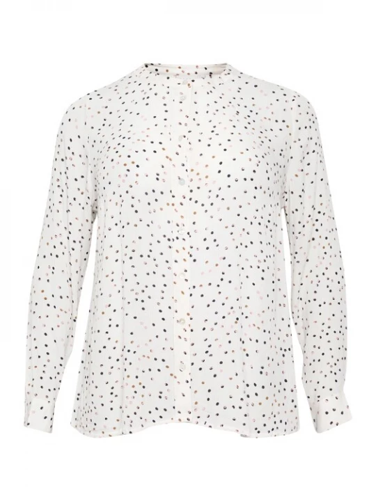 Foto van product KAFFE CURVE Blouse 'KAAmi' oudroze / zwart / wit