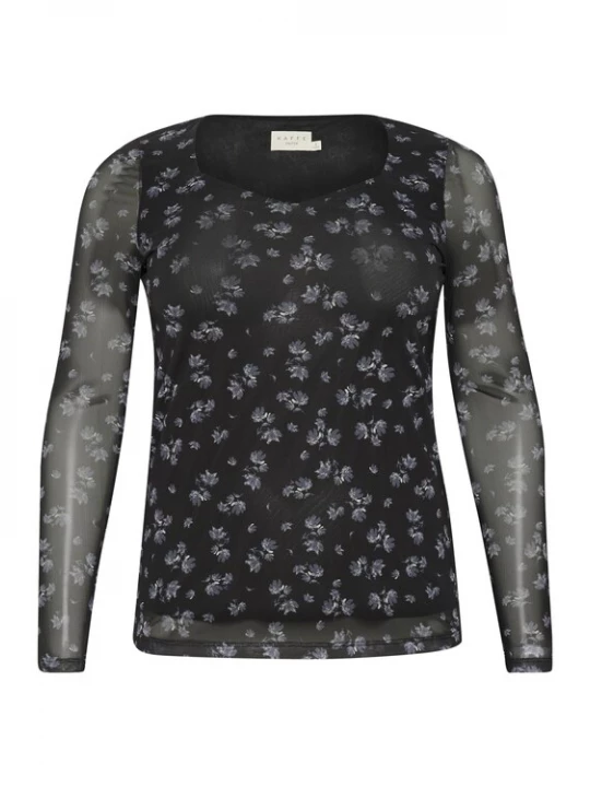 Foto van product KAFFE CURVE Blouse 'KC Autumna' grijs / groen